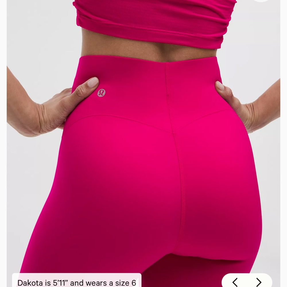 Lululemon Vivid Pink High-Rise Leggings